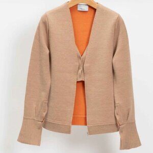 3.1 PHILLIP LIM -Double Face Wool Zip-Front Cardigan -Size Medium